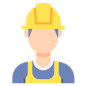 A basic vector illustration of a construction worker